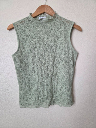Just Polly green lace tank RSV