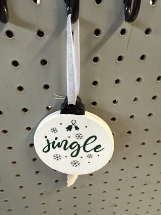 Ornament Round Wood "Jingle" RCD|126675