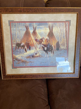 Jack  Terry "Hill Country Homestead" Framed MTS