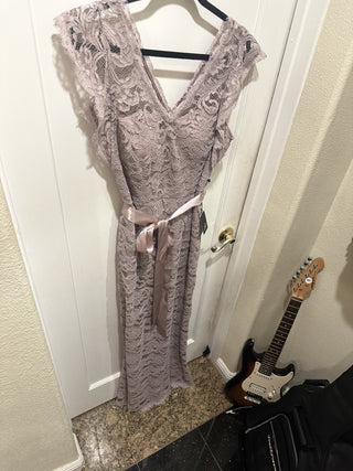 New Adrianna Papell Lace Quartz Gown 14 Mermaid #63 VV MTS|127397