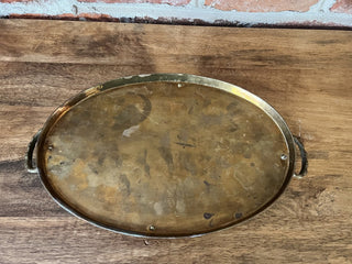 VTG Brass Hollywood Regency Tray F&M