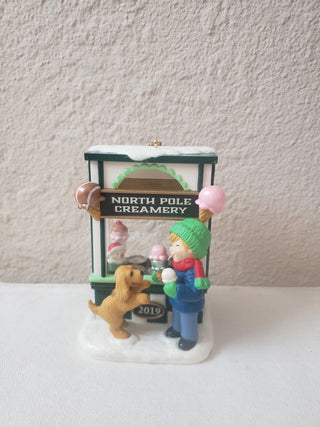 Hallmark Xmas Window 2019 North Pole Creamery Orn -lv RCD|123605