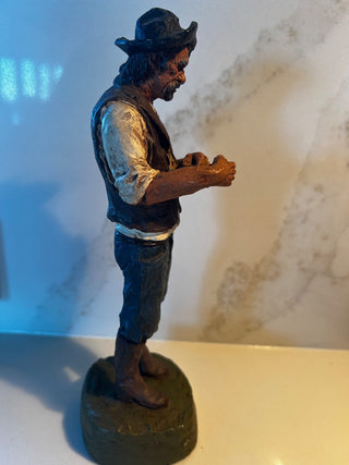 Vintage Michael Garman Signed The Prospector Sculpture-RSV