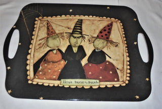 Halloween Trixie Dixie and Peach Melamine Serviing Tray Platter #63 VV MTS