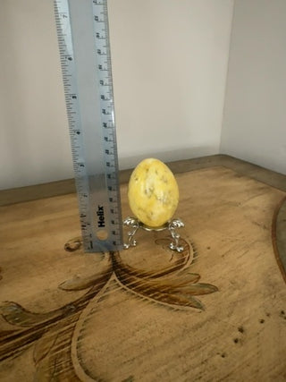 AJ - Stone Egg on Silver Stand