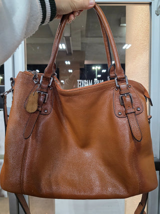 Genuine leather brown bag RSV|132153