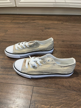 New Women's Size 10 Tan Low-Top (Converse-like) Shoes RCD|117429