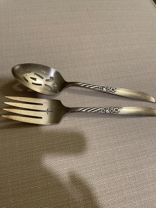 Vintage wm. a Rogers serving fork and spoon RSV