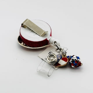 Patriotic Heart Badge Holder Belt Clip|76194