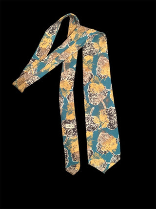 Vintage Italian Alfani green tie #47 VV MTS