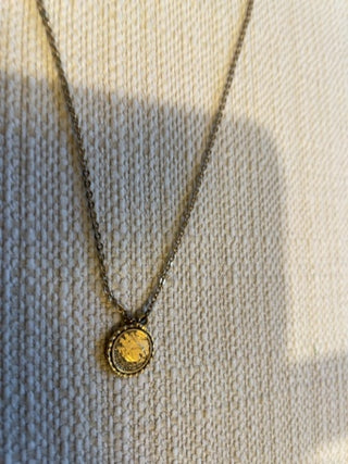 Vintage style gold coin necklace “1928”