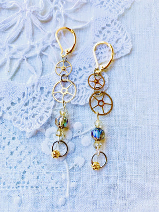 Steampunk Earrings Two Tone RSV