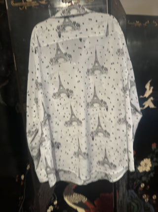 Karl Lagerfield Paris Eiffel Blouse #63 VV MTS|98973