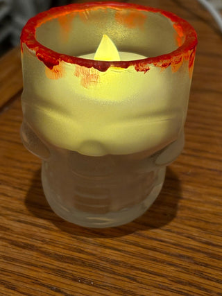 Glass Skull tealights 2.5" tall RCD