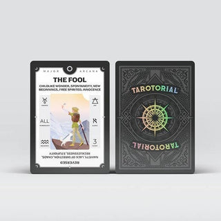 Tarotorial ® Expanded Mini Deck in Silver Holographic Foil RSV