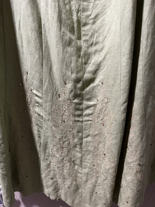 New Women's Size 20W Green Dress with Beads & Embroidery Detail RCD|119374