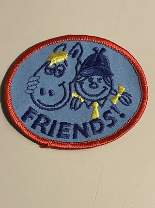 Vtg 3.5" Horse/ Girl Friends Patch--SP MTS