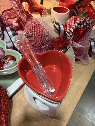 Valentines Ceramic Fondue Set RCD|145677