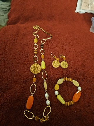 Woven Beaded 3-Piece Jewelry Set