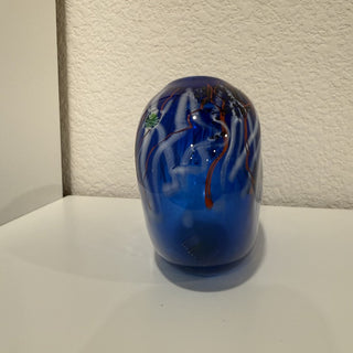 Vintage Cobalt Blue Art Glass Vase_rsv