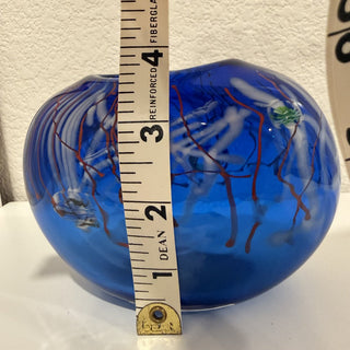 Vintage Cobalt Blue Art Glass Vase_rsv