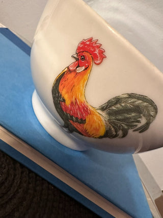 Bowl Chicken Gray-Green-Orange 1 piece MTS|128321