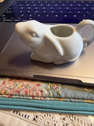 Mini Porcelain Bunny Rabbit Creamer #62 VV MTS
