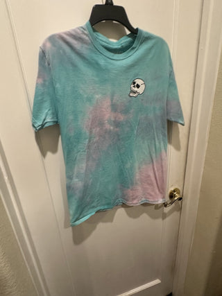 Tie Dye Adult T-shirt Men's Medium skull #47 VV MTS