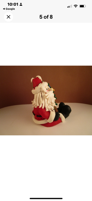 Clay Polymer Christmas Santa Claus Figurine-RSV|120505