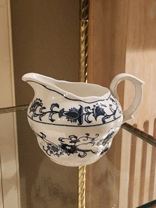 Creamer & Sugar Bowl Ming Tree Blue/ White as is RSV|66264