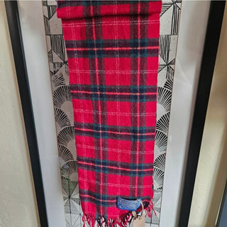 Pendleton 100% Wool Red Checkered Scarf (BRI-MTS)|145939