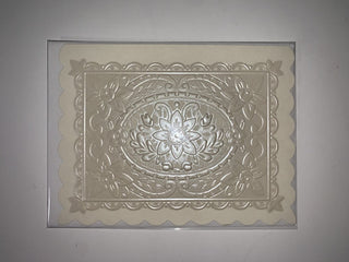 Cream Embossed Notecard RSV