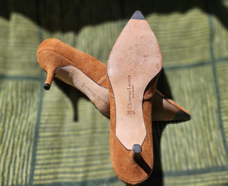 Christian Lacroix Suede Kitten Heels 8.5 MTS|101880