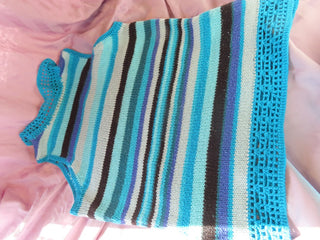 INC sleeveless sweater in blues and purples MTS|80971