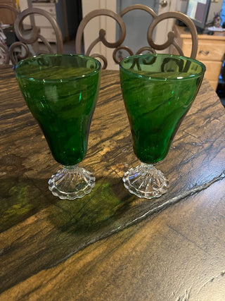 Anchor Hocking Burple Green Goblet  (EACH) RSV