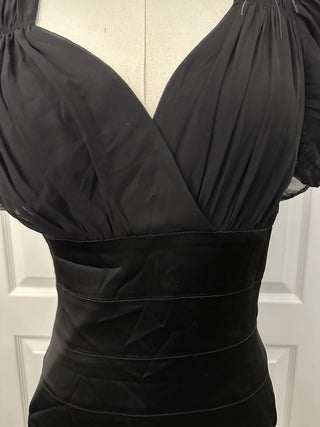 Maggy london black mesh dress 6 rsv|70207