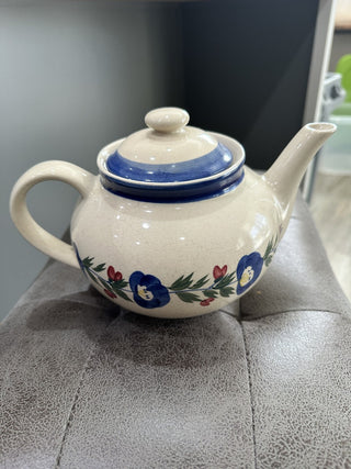 Vintage Blue Flower Teapot MTS