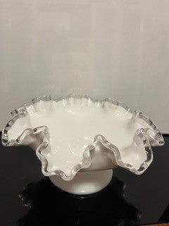 #1071 Fenton Clear Ruffle Dish
