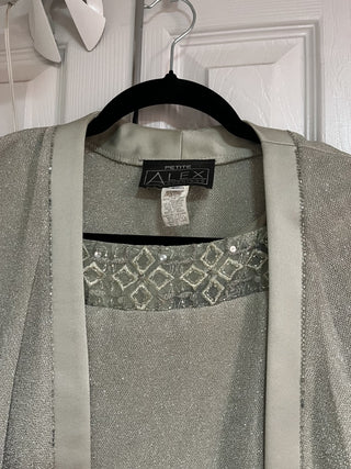 Women's Size 6P Beaded Mother of Bride/Groom Dress w/Jacket Sage Green RCD|119484