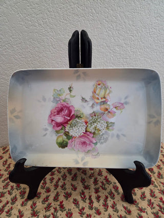 Germany Hand-Painted Porcelain Vanity Tray, RCD
