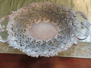 Metal open weave basket/bowl MTS|73875