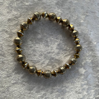 gold & silver tones stretchy bracelet RSV