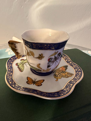 Vintage Teacup Baum Bros Blue-Gold MTS|115369