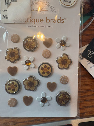 Boutique Brads - bon bon assortment (tan/brown) 18|122285