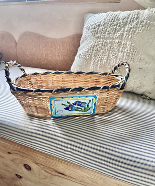 Ceramic Painted Fish Basket (LZD - RSV)