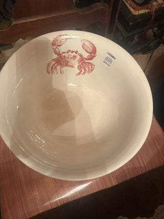 Sketch Red Crab Maxcera approx, 11.5" X 5.25" Serving Bowl Ocean Sea Beach #63 VV MTS