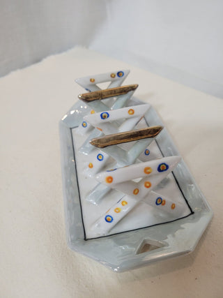 Vintage Lusterware Art Deco 4 Slice Toast Rack RCD|82865