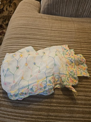 AD. Antique Multi  Colored Table Small Runner