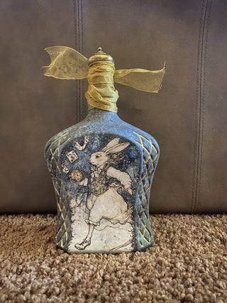 White Rabbit decor bottle