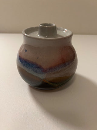 Vintage MCM pottery candle holder RSV